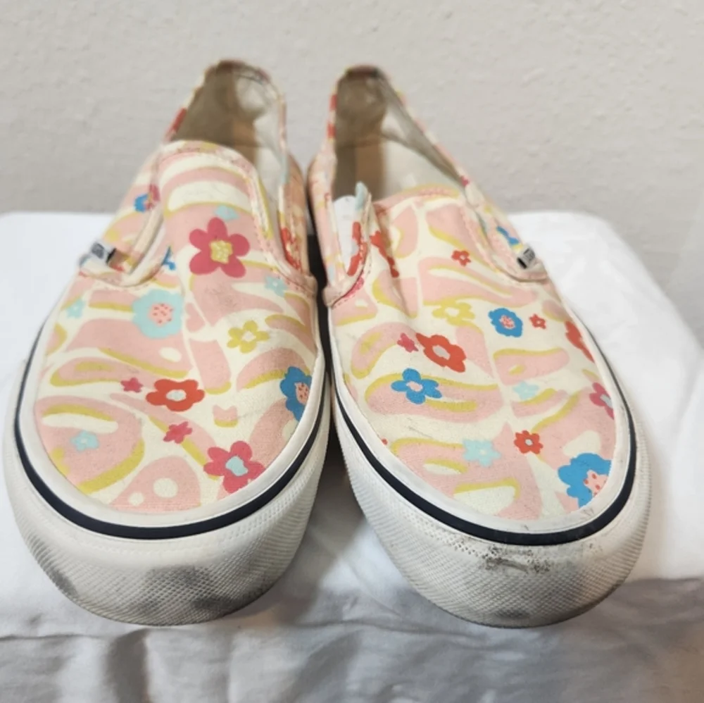 Vans Slip On‎ Vr3 SF Groovy Floral Sneaker Shoe Women's Skater Feminine Size 6